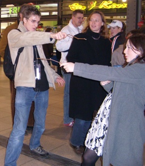 Andy Holland & Vicky Connock Duelling at Kiel's Harry Potter Night - 26 October 2007